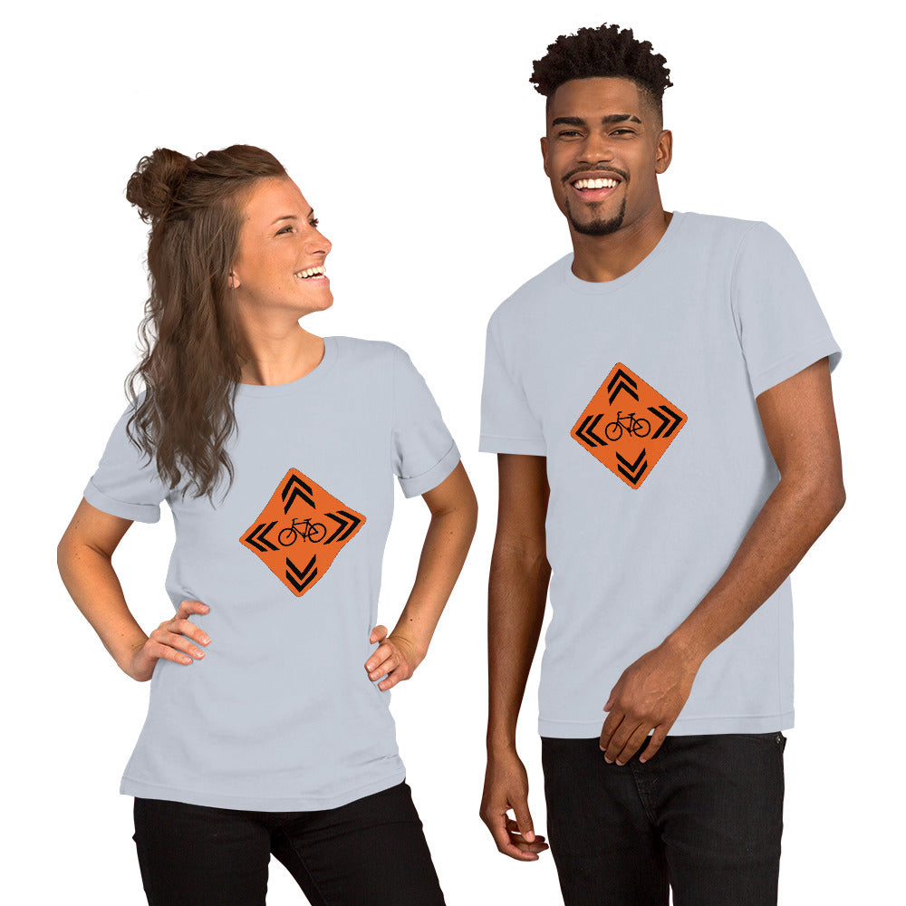 BIKESIGNALS Cycling Life | Sharrows Everywhere (Highway Orange) | Unisex T-Shirt