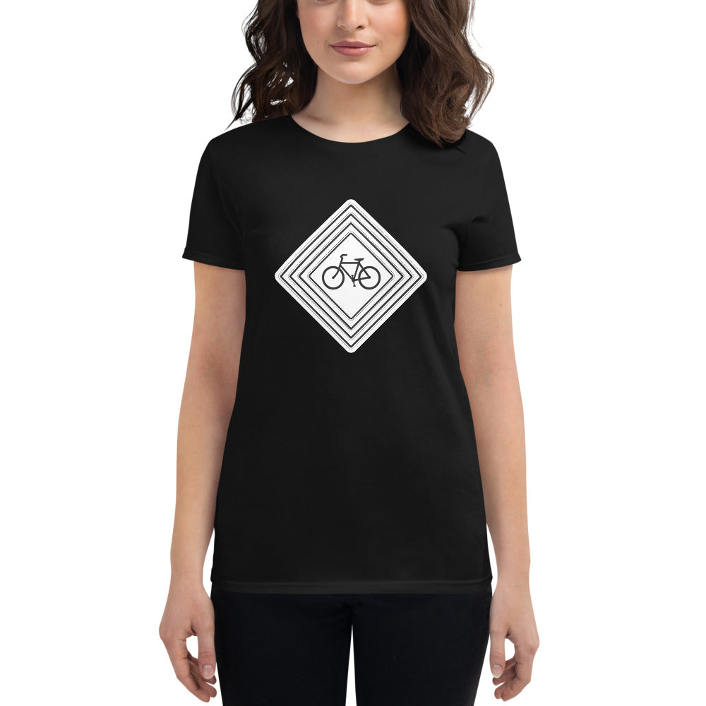 BIKESIGNALS Cycling Life | Bike Op Art | women's t-shirt