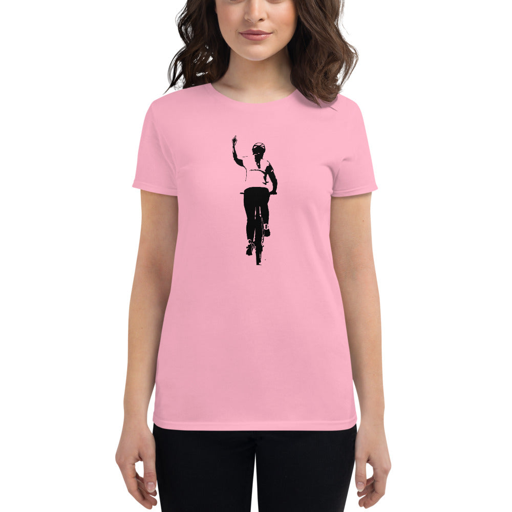 BIKESIGNALS Cycling Life | One-fingered Salute | women's t-shirt