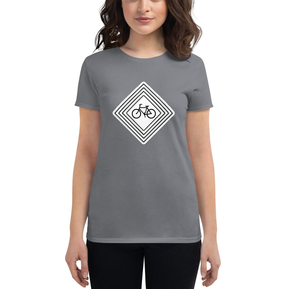 BIKESIGNALS Cycling Life | Bike Op Art | women's t-shirt