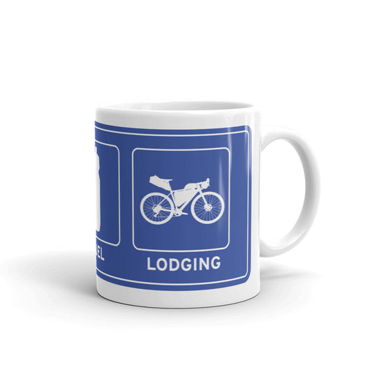 BIKESIGNALS Cycling Life | Food Fuel Lodging Bikepacking mug
