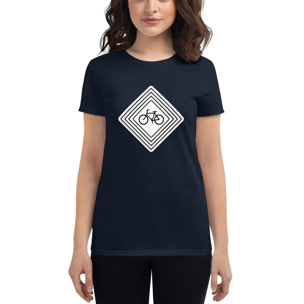 BIKESIGNALS Cycling Life | Bike Op Art | women's t-shirt